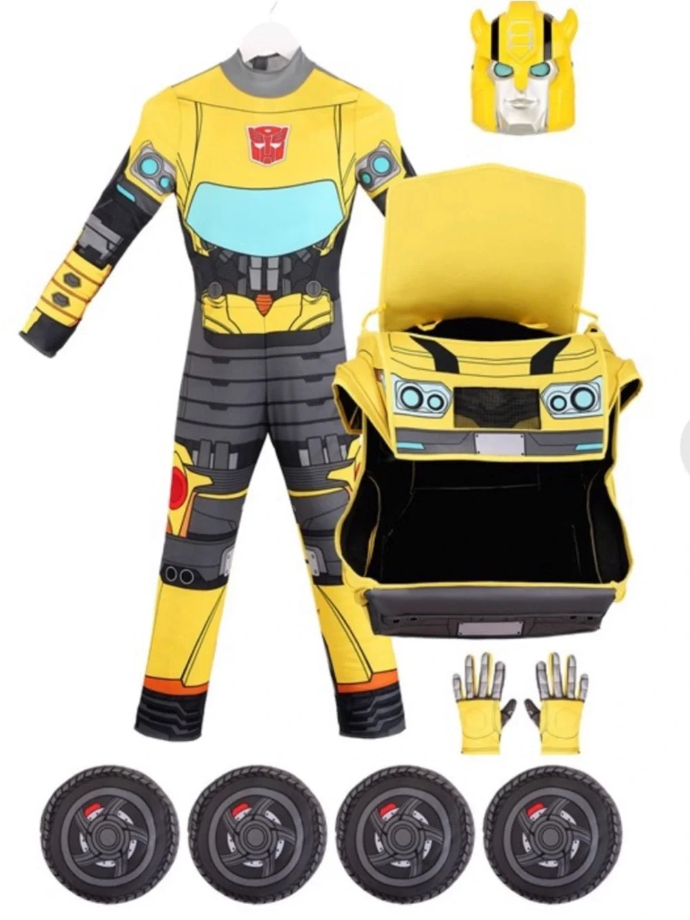 Disguise Transformers Bumblebee converting child costume. NWT small 4-6